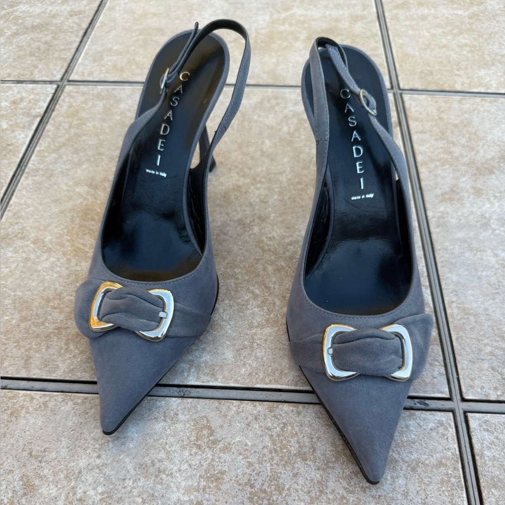 Casadei slingback heels.